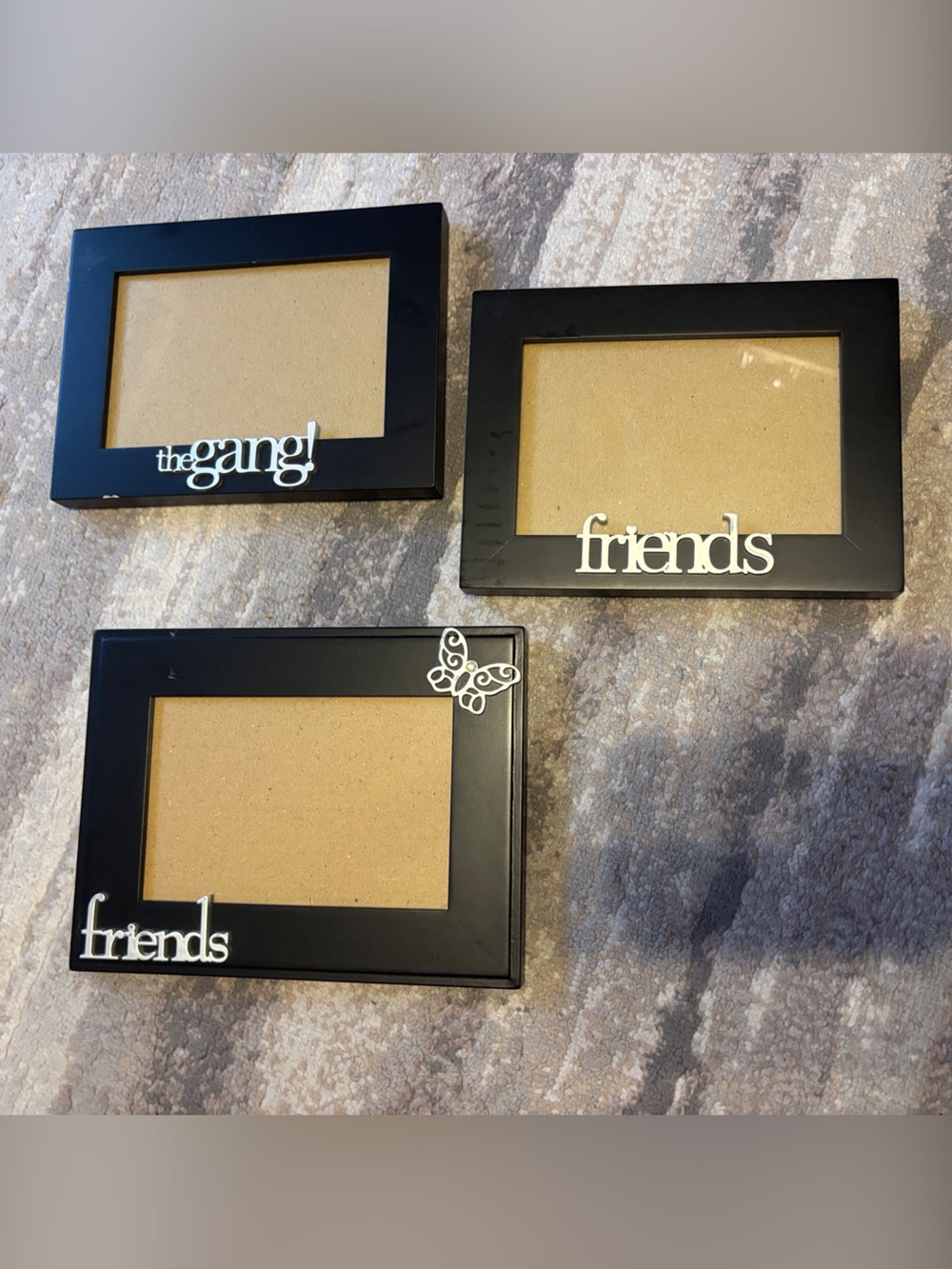 Black 'friends' Decorative Photo Frame - Set of 3 4x6